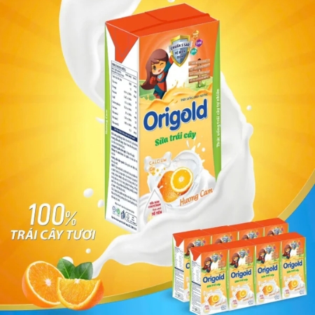 Sữa vị hoa quả Origold vị Cam 110ml