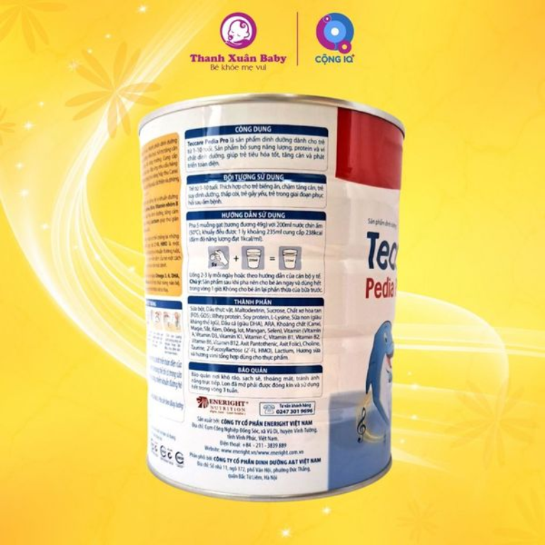 Thành phần sữa bột Sữa bột Teccare Pedia Pro 400gr