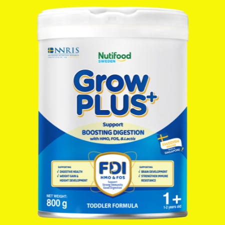 Sữa dinh dưỡng công thức Nutifood Grow Plus+ 1+ (800g xanh) hỗ trợ tiêu hóa
