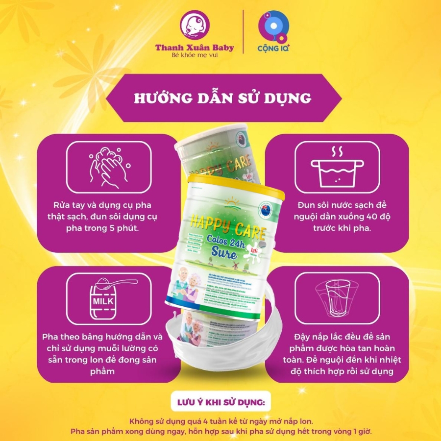 Sữa non phục hồi sức khỏe Happy Care Sure