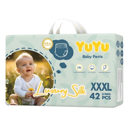 Bỉm quần YuYu Luxury Silk 3XL 42 miếng (Baby > 18kg)