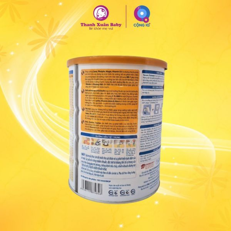 Thành phần Sữa bột Teccare Platinum 800gr