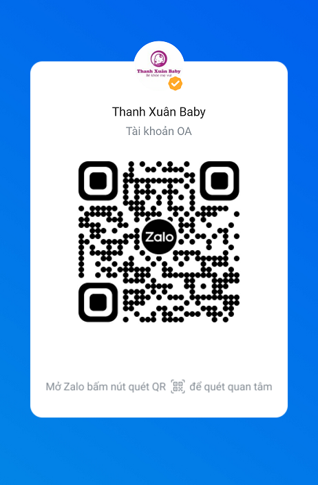 Quét mã Zalo OA của Thanh Xuân Baby để cập nhật những thông tin mới nhất Zalo OA của Thanh Xuân Baby