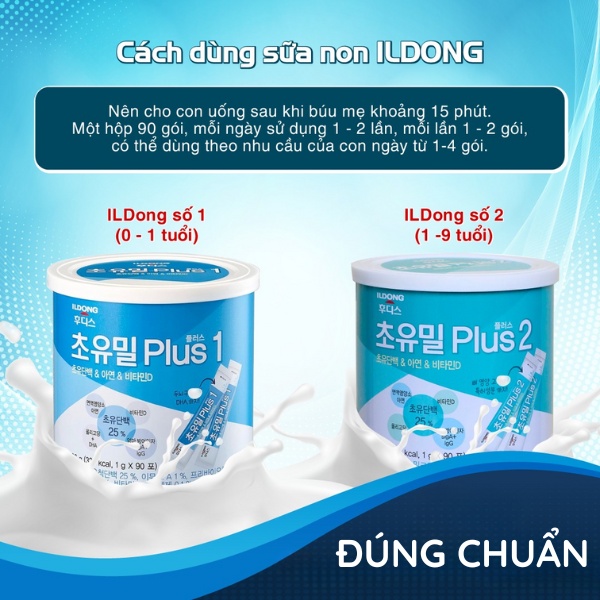 Cách pha sữa Ildong đúng chuẩn