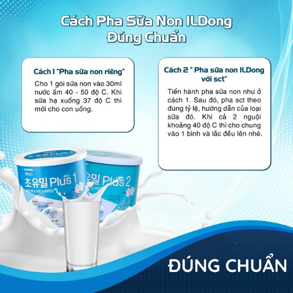 Cách pha sữa Ildong đúng chuẩn