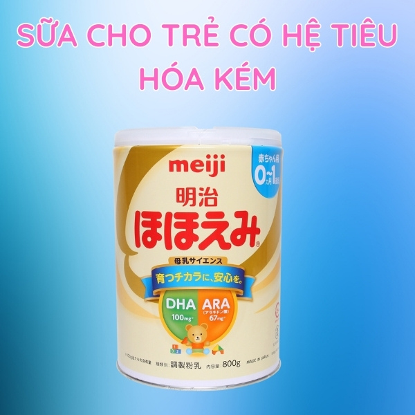 Sữa Meiji số 0 dành cho trẻ có hệ tiêu hóa non nớt