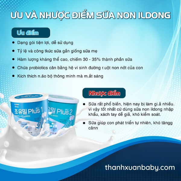 ưu và nhược điểm của sữa Ildong Hàn Quốc