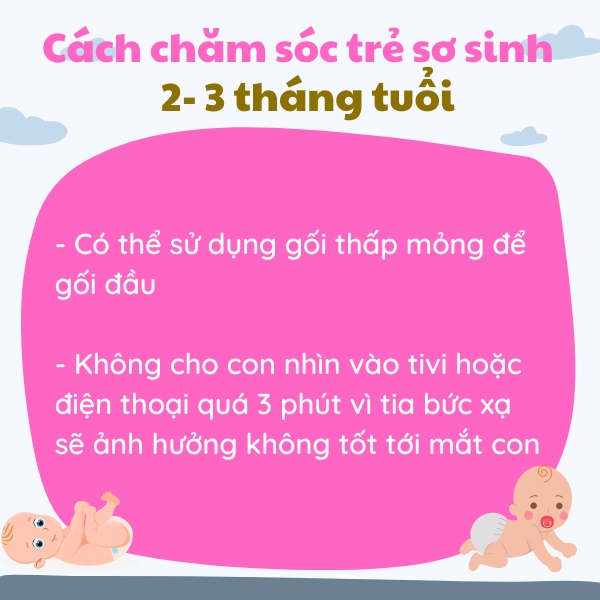 hướng dẫn chăm sóc trẻ sơ sinh từ 2-3 tháng tuổi