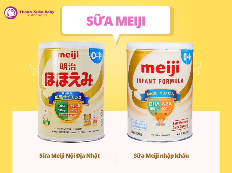 Meiji nhập khẩu và nội địa khác nhau như thế nào