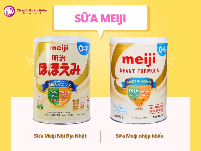 Meiji nhập khẩu và nội địa khác nhau như thế nào