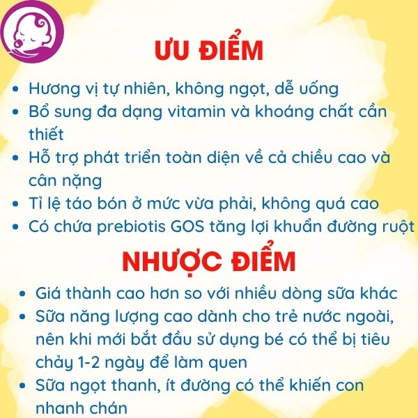 Ưu và nhược điểm của sữa Blackmores