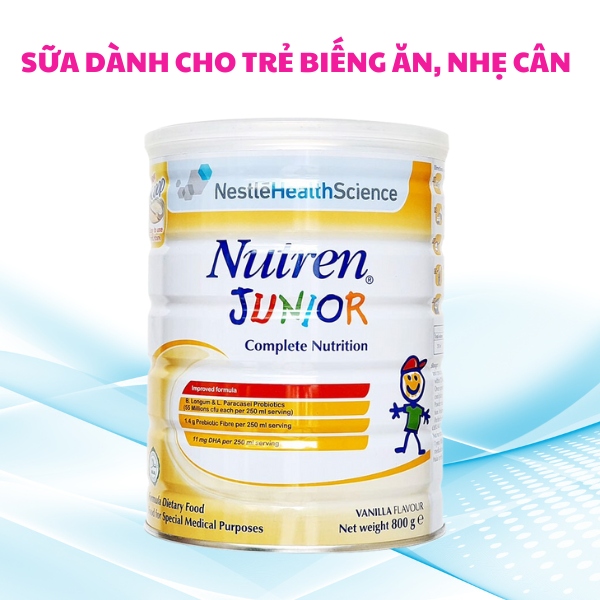 Sữa Nutren Junior Nestle Thụy Sĩ cải thiện tình trạng biếng ăn ở bé hiệu quả