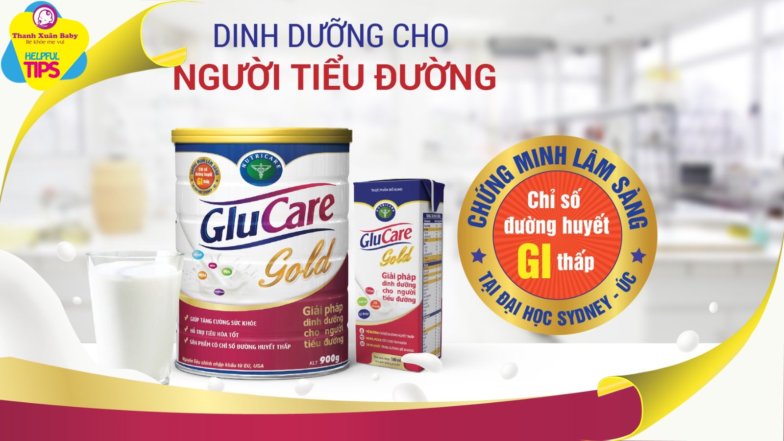 Sữa Nutricare Glucare Gold cho người tiểu đường