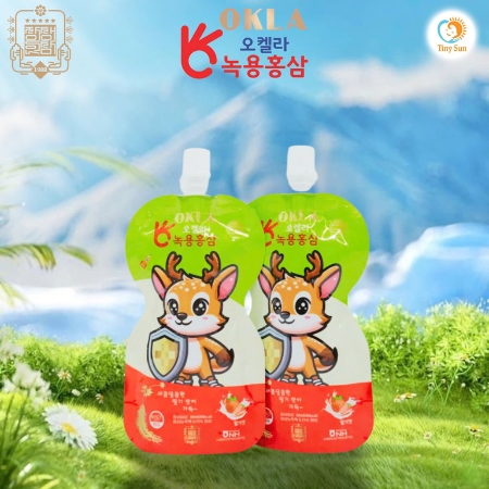 Nước uống Hồng sâm nhung hươu OKLA Hàn Quốc ( Sét 10 túi)