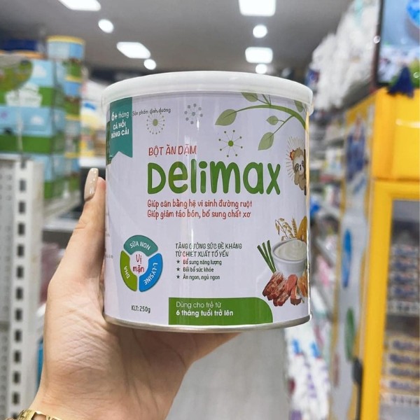 Bột Ăn Dặm Delimax Cá hồi bông cải