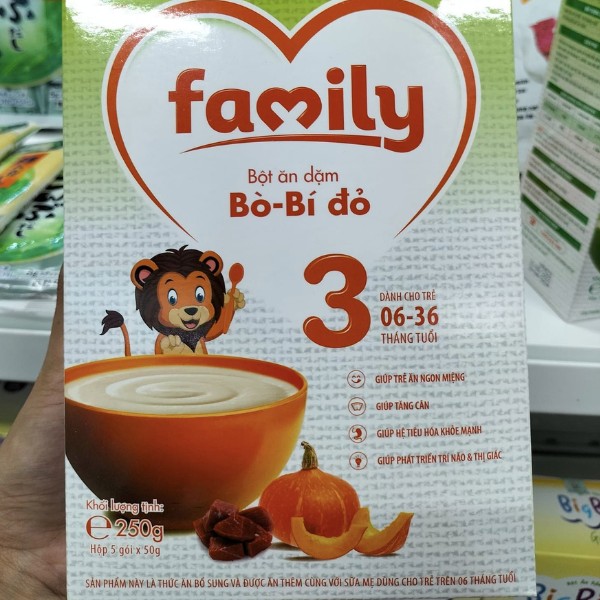 Bột ăn dặm Family Bò bí đỏ
