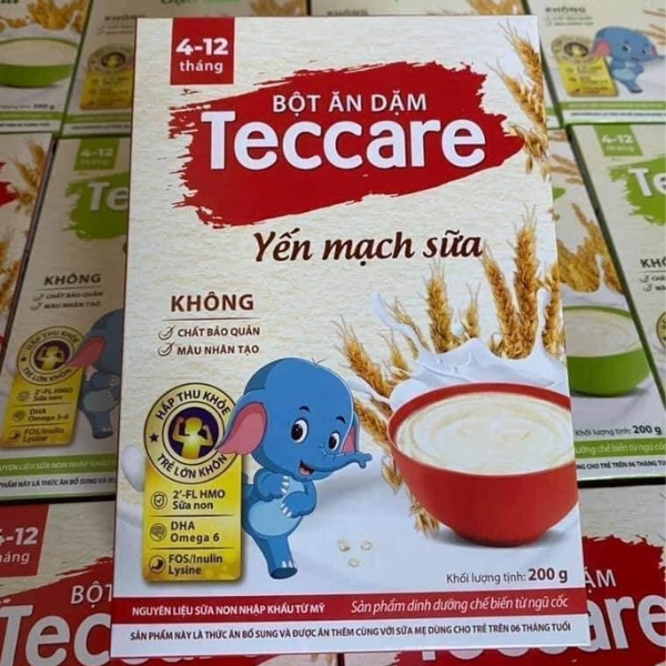 Bột ăn dặm Teccare - Yến Mạch Sữa 200g