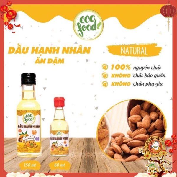 Dầu Hạnh Nhân nguyên chất Ecofood 60ml