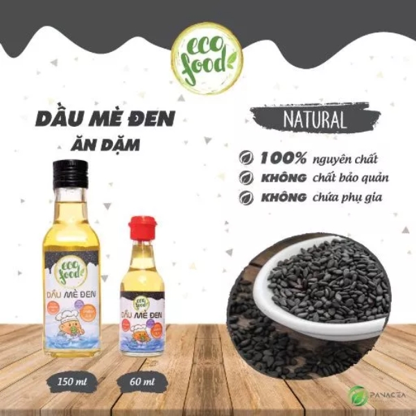 Dầu Mè Đen nguyên chất Ecofood 60ml