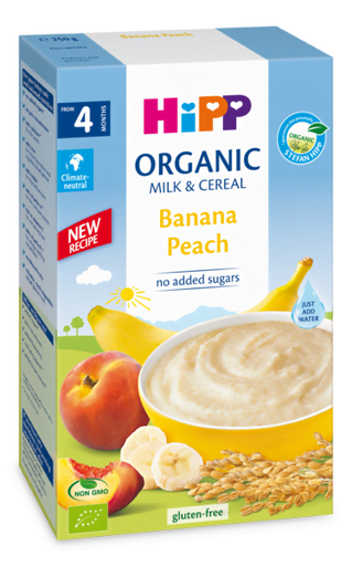 Bột Sữa Ăn Dặm Hipp Chuối Đào Hữu Cơ