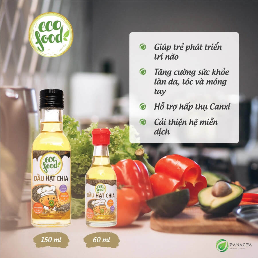 Dầu Hạt Chia nguyên chất Ecofood 60ml
