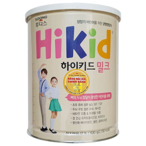 Sữa HiKid vị Vani 600g Hàn Quốc nguyên kem