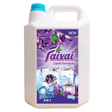 Nước giặt dưỡng vải cao cấp Faixai tím 5 kg