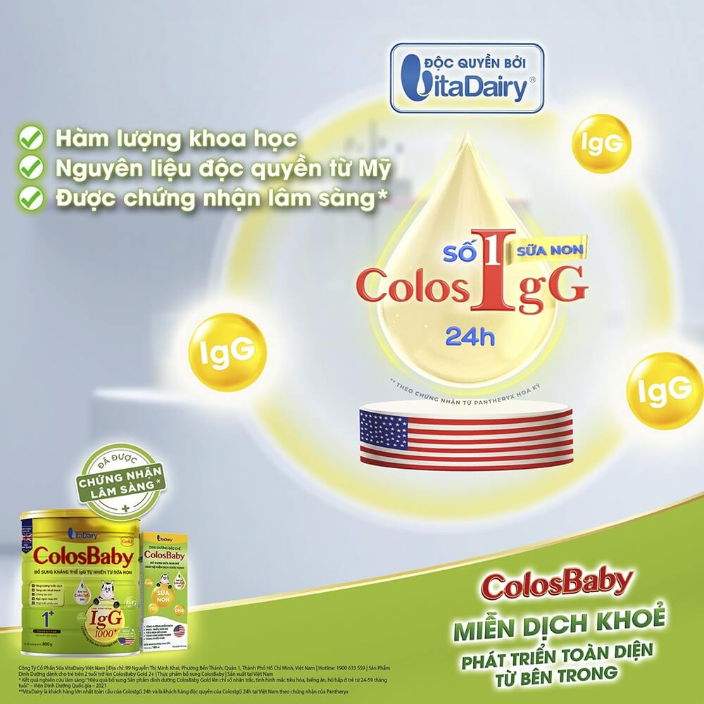Sữa bột ColosBaby Gold số 1+ (800g)