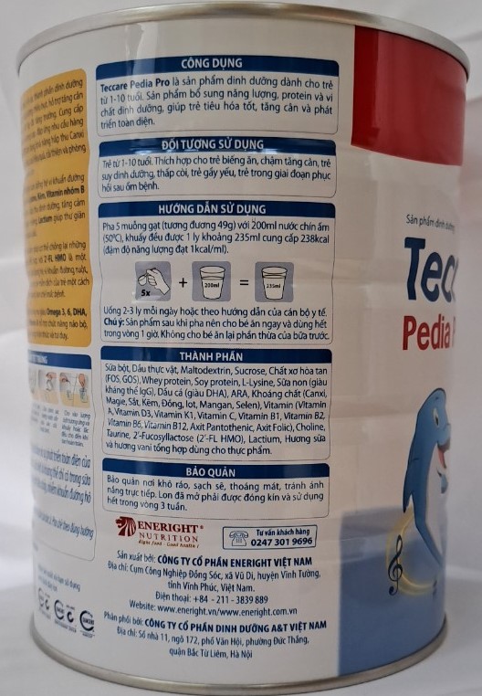 Sữa bột Teccare Pedia Pro 800gr