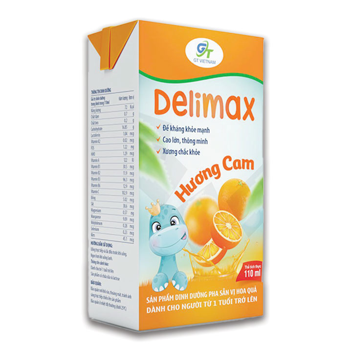 Sữa bột pha sẵn Delimax Hương Cam 110ml
