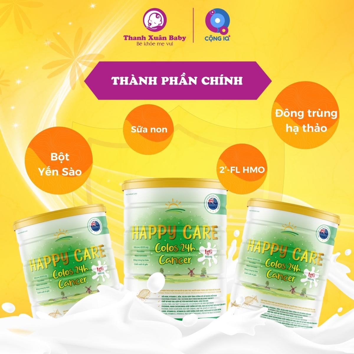 Thành phần chính Sữa non ung thư Happy Care Cancer 800g