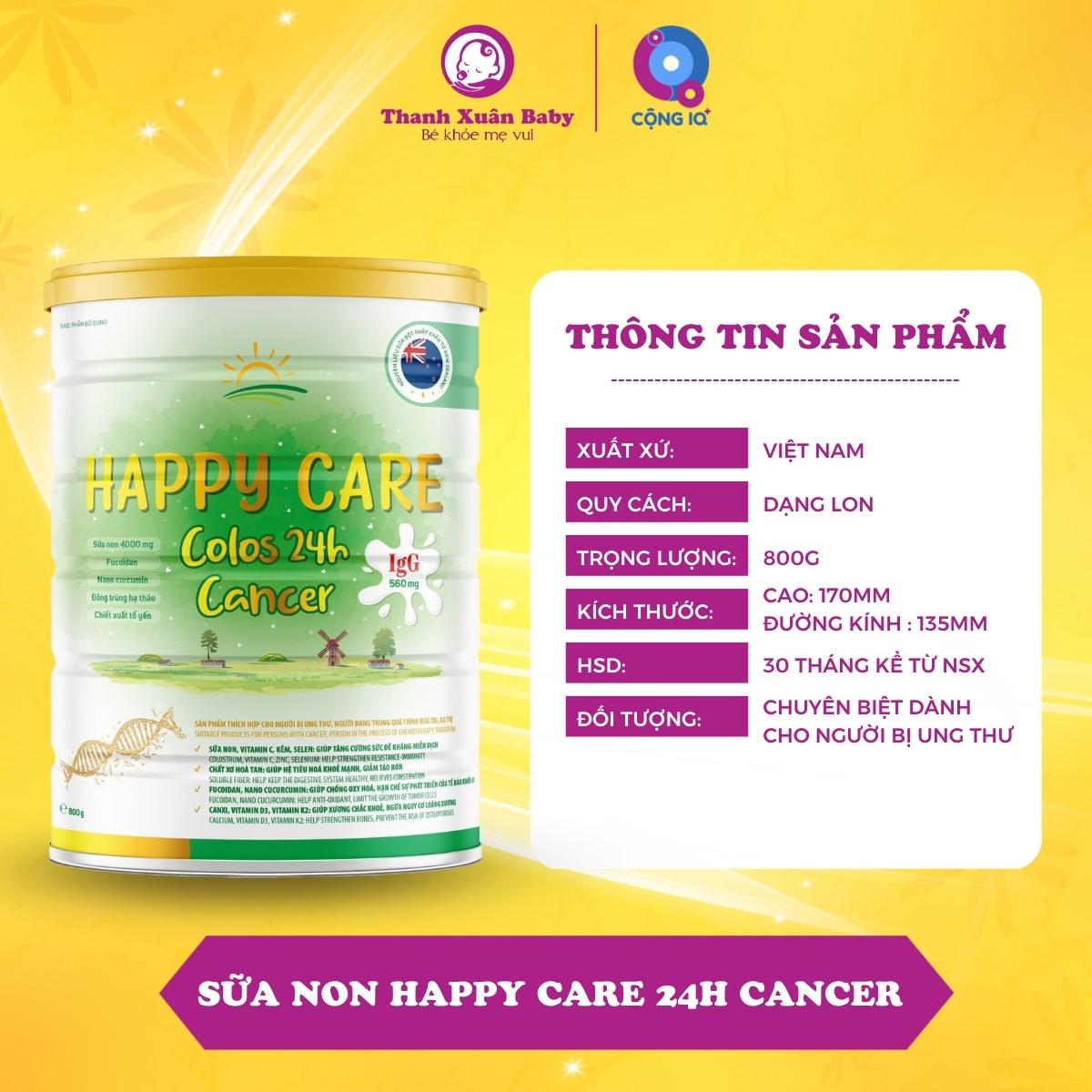Sữa non ung thư Happy Care Cancer 800g