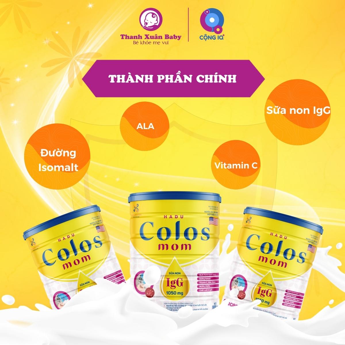 Thành phần Sữa non Colosmom Glucerna 800G