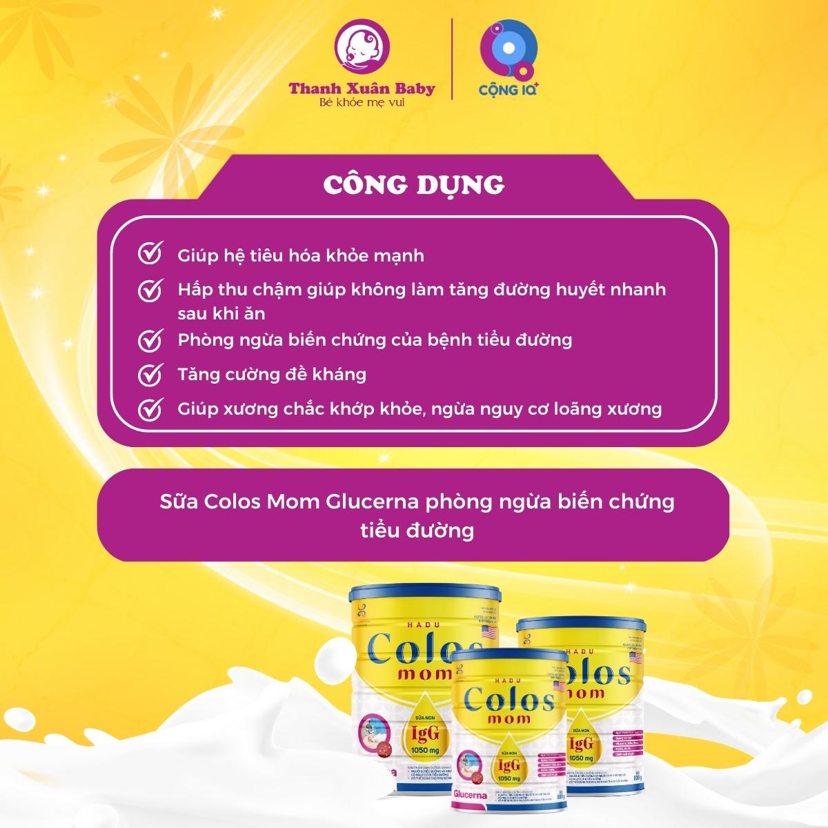 Công dụng Sữa non Colosmom Glucerna 800G