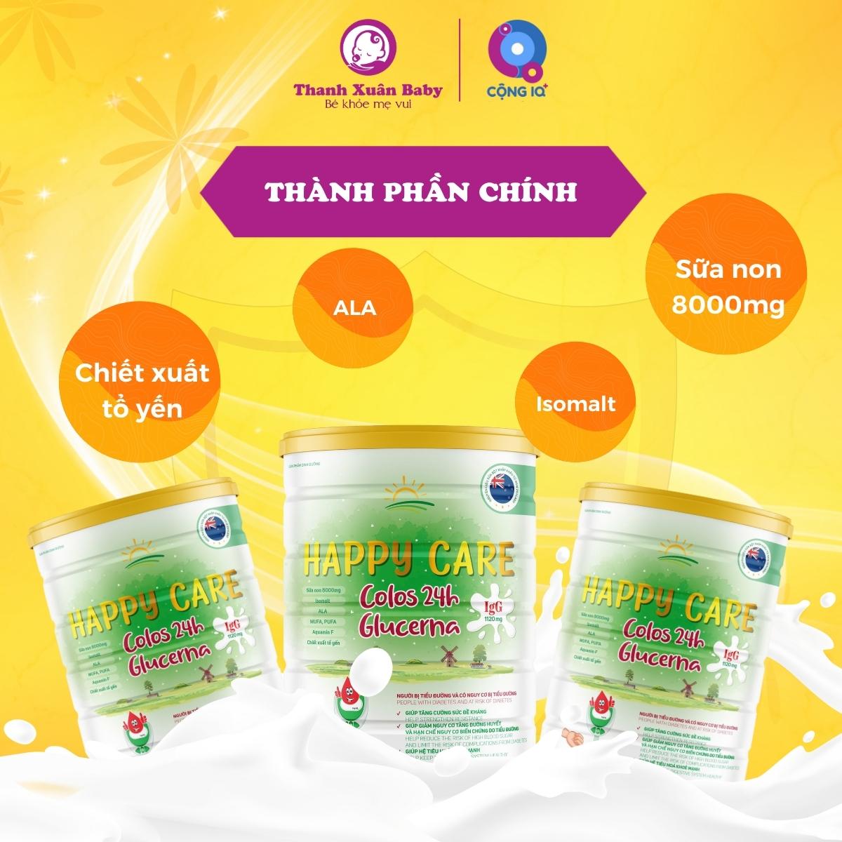 Thành phần Sữa non tiểu đường Happy Care Glucerna 800g