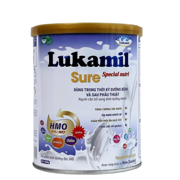 Sữa phục hồi Lukamil Sure 900g vị hạt chia chuẩn Mỹ