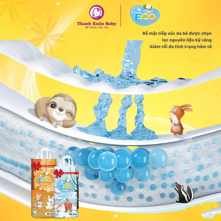 Tã bỉm Tiny Eco Newbone được chọn lọc kỹ càng