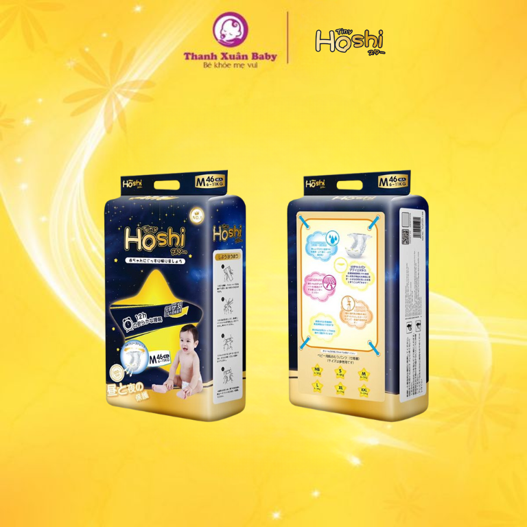 Tã bỉm Tiny Hoshi size M-46 dán