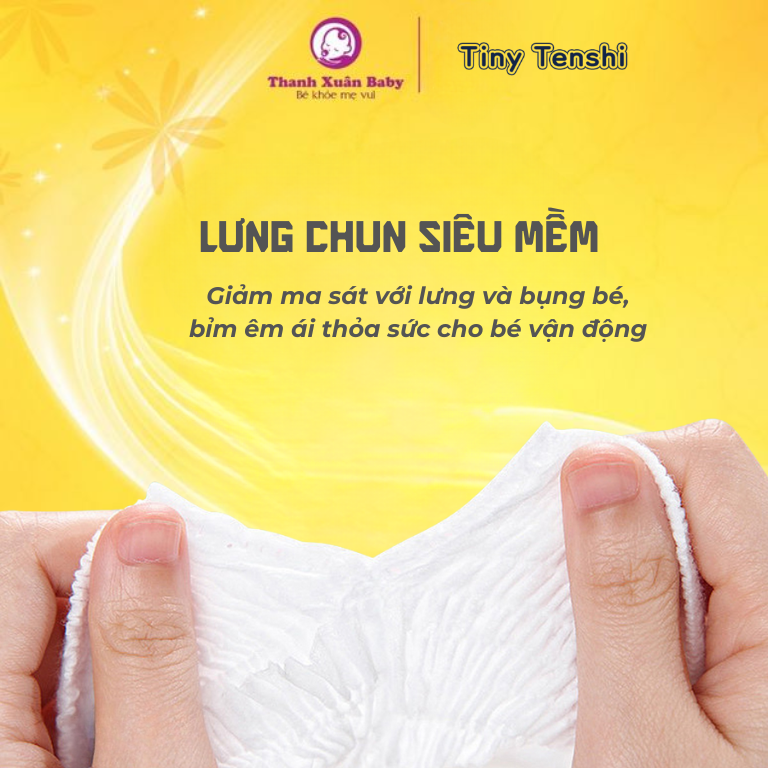 Tã bỉm Tiny Tenshi lưng chun siêu mềm