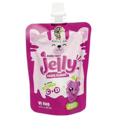 Thạch uống trái cây Jelly vị Nho 80ml