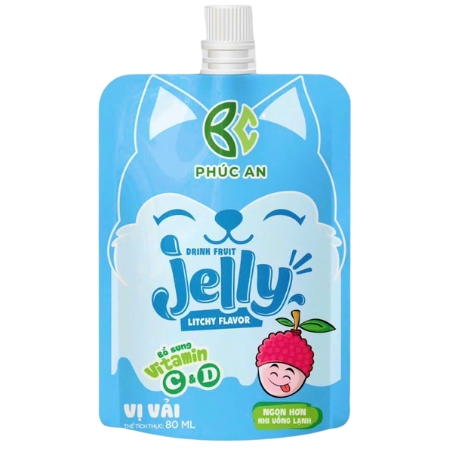 Thạch uống trái cây Jelly vị Vải 80ml