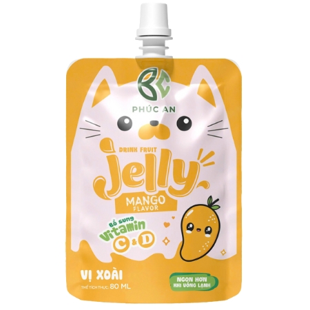 Thạch uống trái cây Jelly vị Xoài 80ml