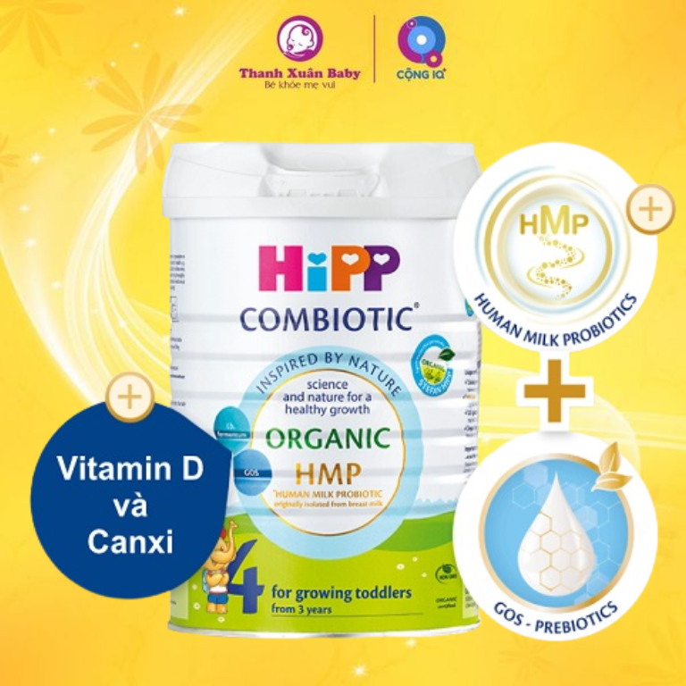 Thành phần Sữa HiPP ORGANIC COMBIOTIC số 4 (800g)