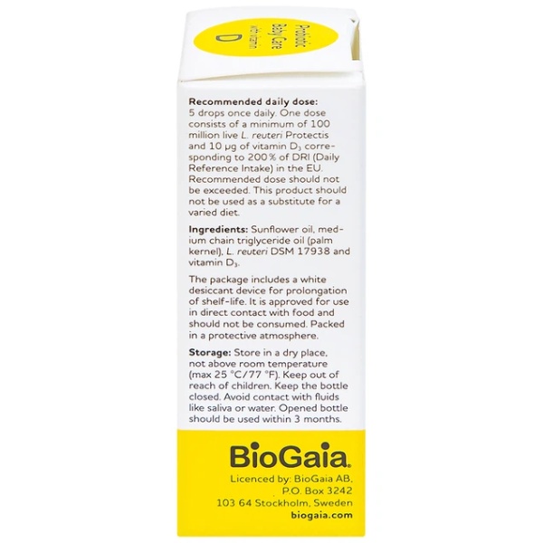 BioGaia bổ sung men vi sinh và vitamin D3