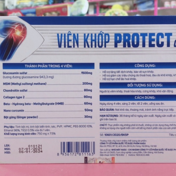 thành phần của viên khớp protect