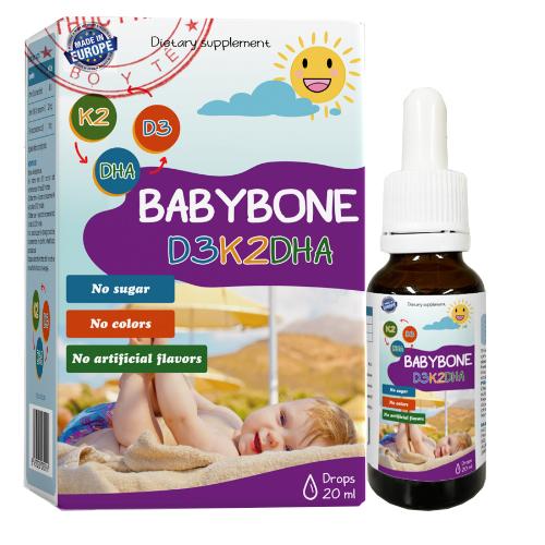 Baby Bone Vitamin D3K2 DHA tăng cường miễn dịch, hấp thu - 20ml