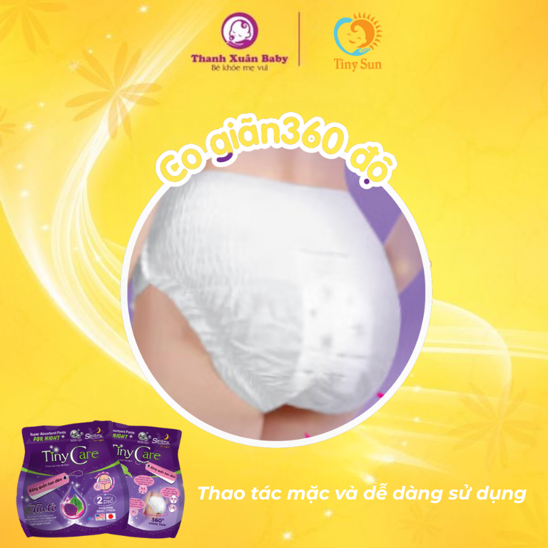 Băng vệ sinh Tiny Care co giãn 360