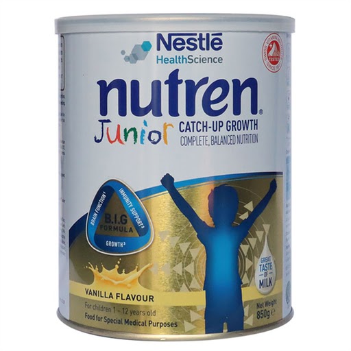 Sữa bột tăng cân Nutren Junior Thụy Sĩ 850gr