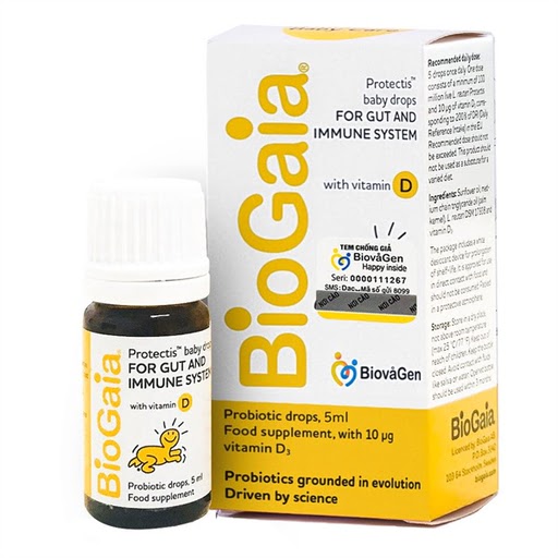 BioGaia bổ sung men vi sinh và vitamin D3 -NK Pháp(lọ 5ml)