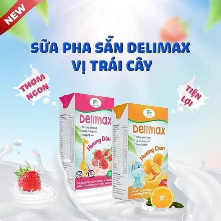 Sữa bột pha sẵn Delimax Hương Cam 110ml-4